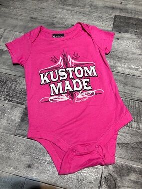 Kustom Made Hot Pink Baby Onesie